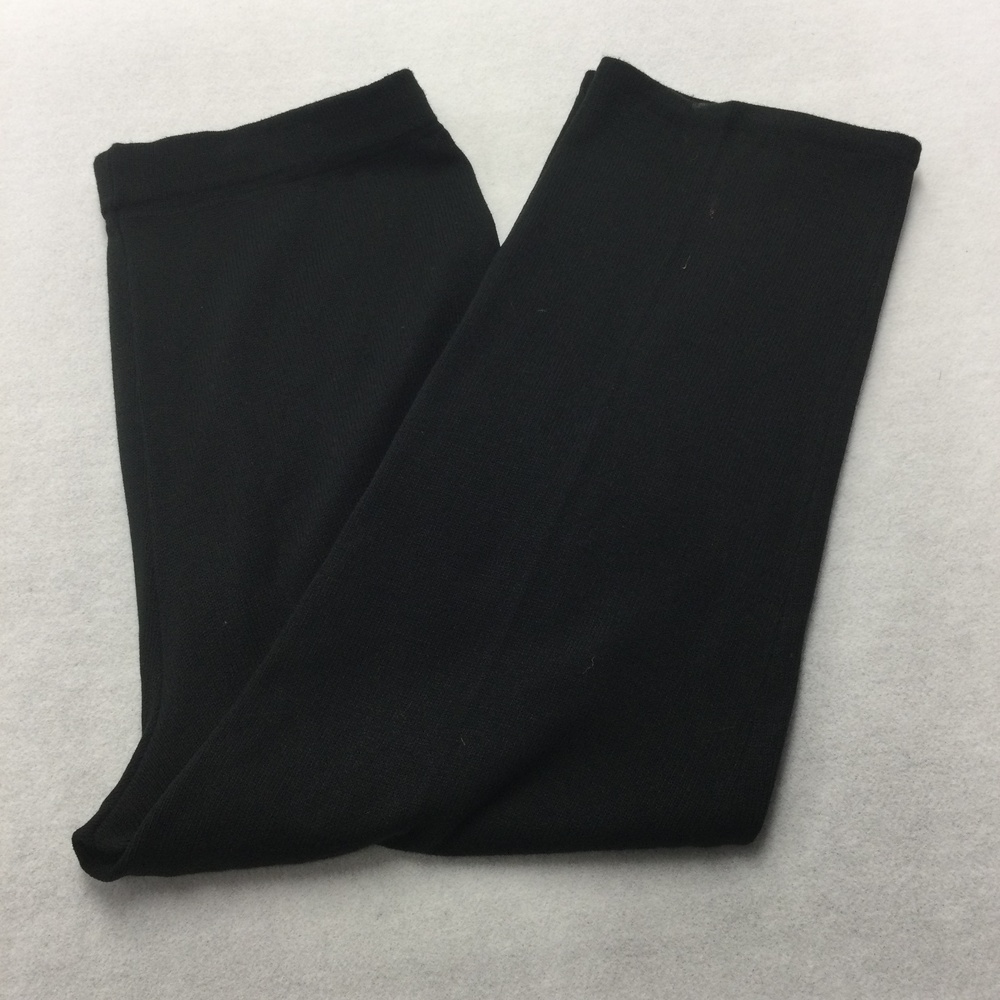 Sweatpants Womens 18 Black Knit Pull On Straight Leg Elastic Waist Casual Lounge